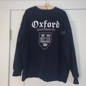 H&M Navy Oxford University Crewneck Sweater